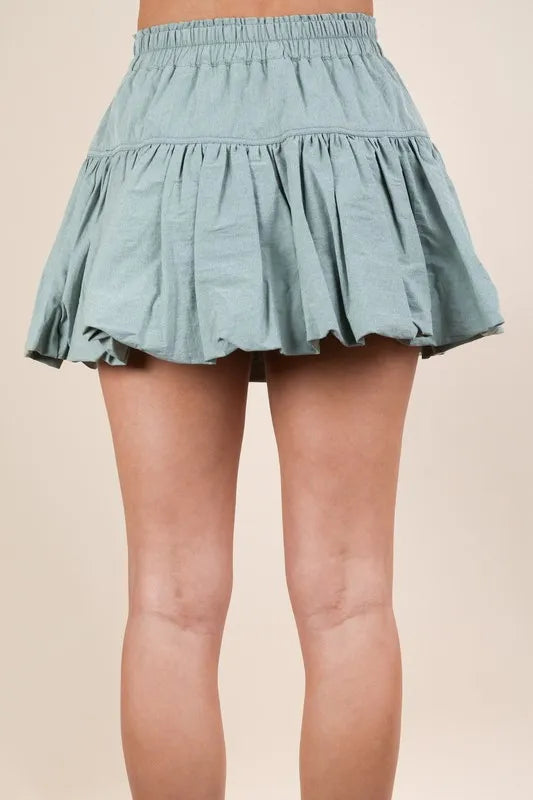 VERY J Bubble Mini Skirt with Inner Shorts - Premium from Trendsi - Just $38.99! Shop now at Handbags Specialist Headquarter