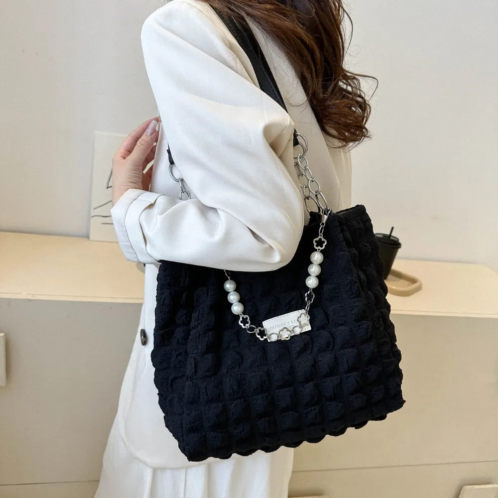 Bubble Textured Tote Bag - Premium Tote Bag from Trendsi - Just $39.99! Shop now at Handbags Specialist Headquarter
