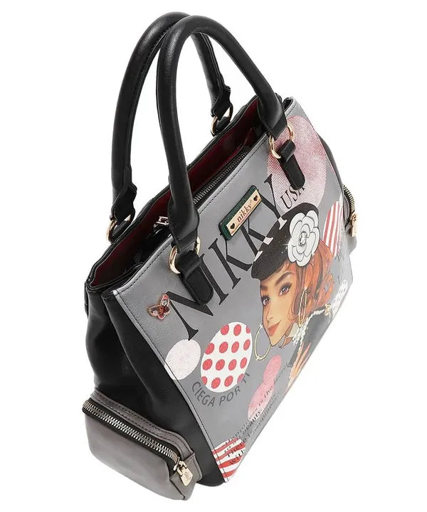 Nicole Lee USA Eco-Leather Handbag with Side Pockets - Premium Tote Bag from Trendsi - Just $55.99! Shop now at Handbags Specialist Headquarter