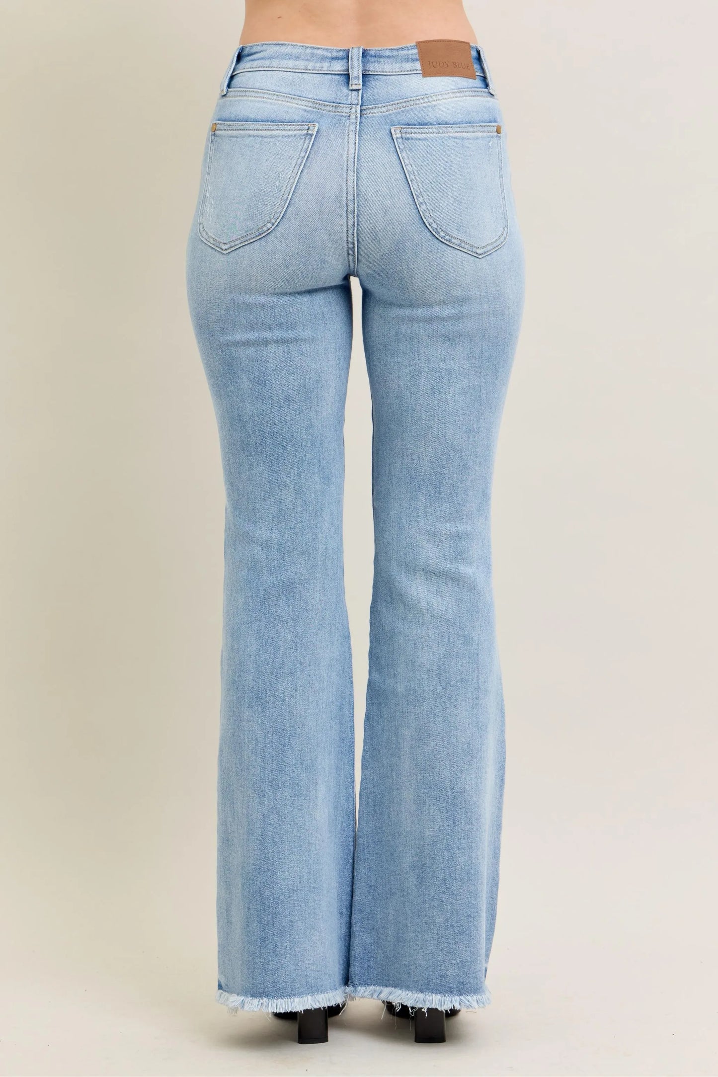 Judy Blue Full Size Hw Flare Jeans W/ Shield Pockets Plus Size - Premium Women / Jeans & Denim from Trendsi - Just $68.99! Shop now at Handbags Specialist Headquarter