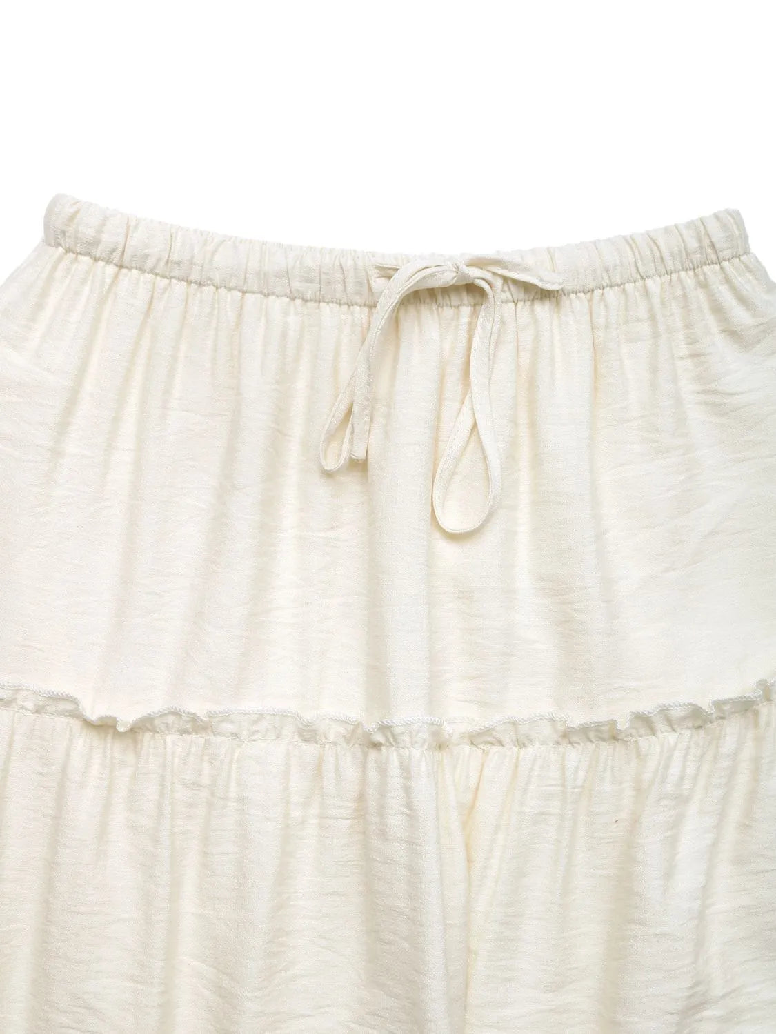 Drawstring Frill Tiered Skirt - Premium Skirts from Trendsi - Just $35.99! Shop now at Handbags Specialist Headquarter