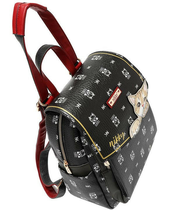 Nicole Lee USA Cat Eco-Leather Convertible Backpack Bag.