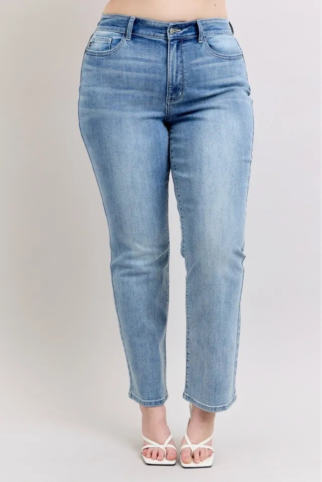 Judy Blue Plus Size High Waist Dad Jeans - Premium Women / Jeans & Denim from Trendsi - Just $69.99! Shop now at Handbags Specialist Headquarter