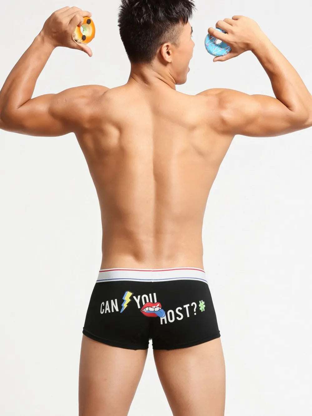 Men's Letter Graphic Contrast Panty - Premium Men's underwear from Trendsi - Just $16.60! Shop now at Handbags Specialist Headquarter