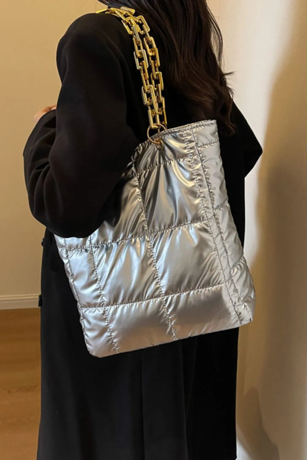 Bubble Texture Chain Handbag - Premium handbags from Trendsi - Just $19.99! Shop now at Handbags Specialist Headquarter
