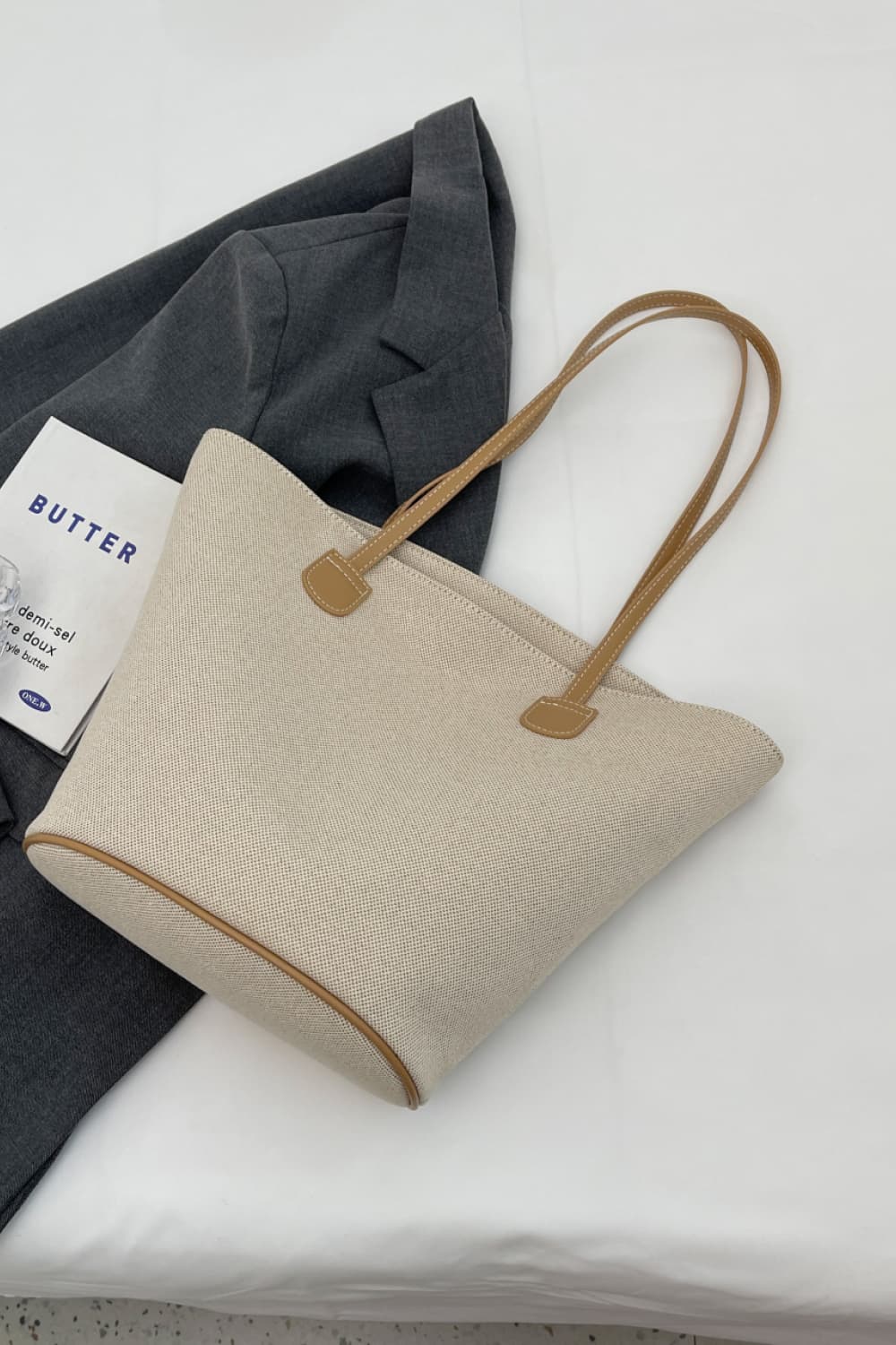 Canvas Tote Bag - Premium Tote Bag from Trendsi - Just $32.99! Shop now at Handbags Specialist Headquarter