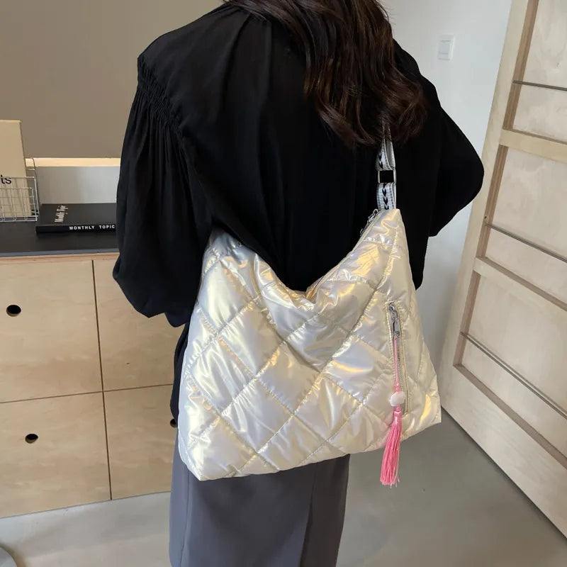 Quilted Nylon Travel Bag - Premium travel-bag from Trendsi - Just $39.99! Shop now at Handbags Specialist Headquarter