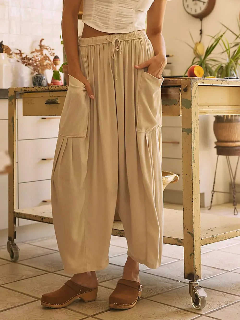 Full Size Wide Leg Pants with Pockets - Premium Women Pants from Trendsi - Just $42.99! Shop now at Handbags Specialist Headquarter