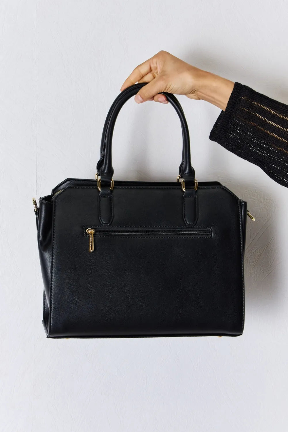 David Jones Texture PU Leather Handbag - Premium handbags from Trendsi - Just $57.99! Shop now at Handbags Specialist Headquarter