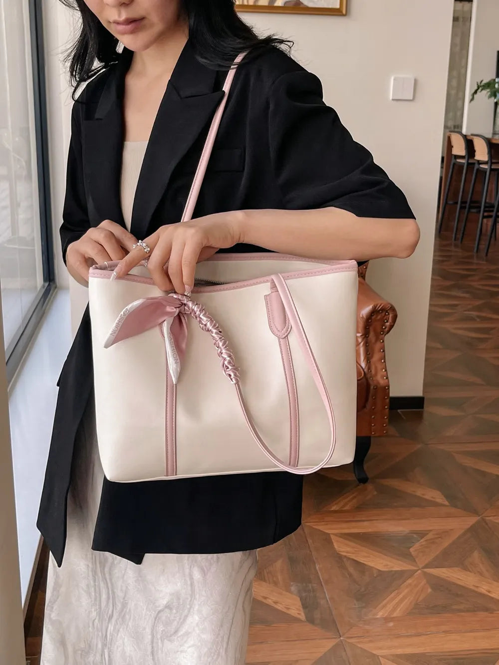 PU Leather Tote Bag - Premium Tote Bag from Trendsi - Just $35.99! Shop now at Handbags Specialist Headquarter