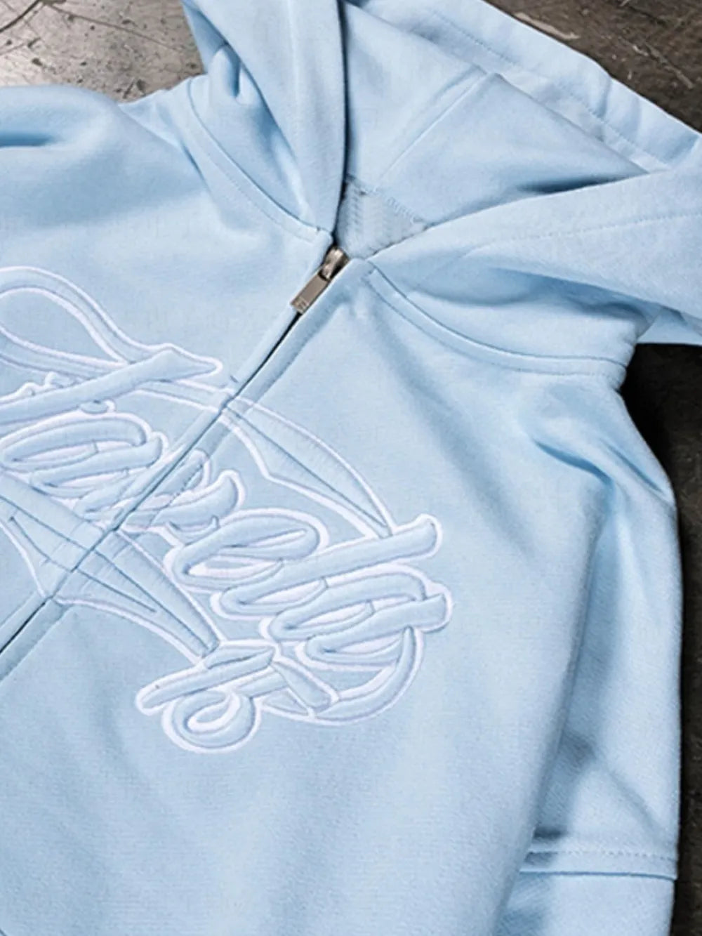 Men's Letter Embroidered Zip Up Long Sleeve Hoodie - Premium Men's Sweatshirts from Trendsi - Just $34.60! Shop now at Handbags Specialist Headquarter