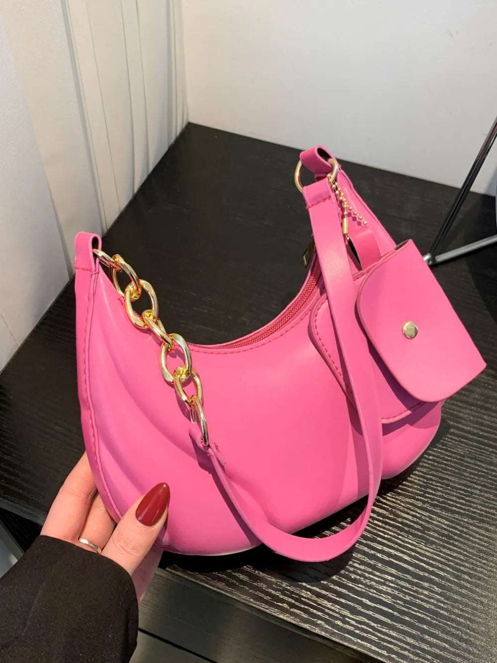 PU Leather Shoulder Bag with EarPods Bag - Premium Crossbody Bag from Trendsi - Just $18.99! Shop now at Handbags Specialist Headquarter