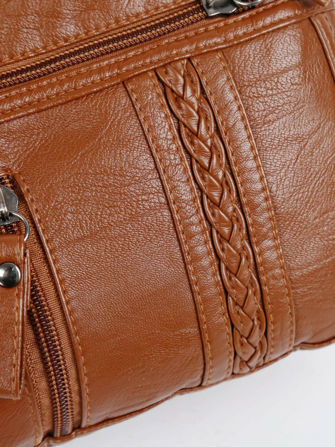 PU Leather Adjustable Strap Shoulder Bag.