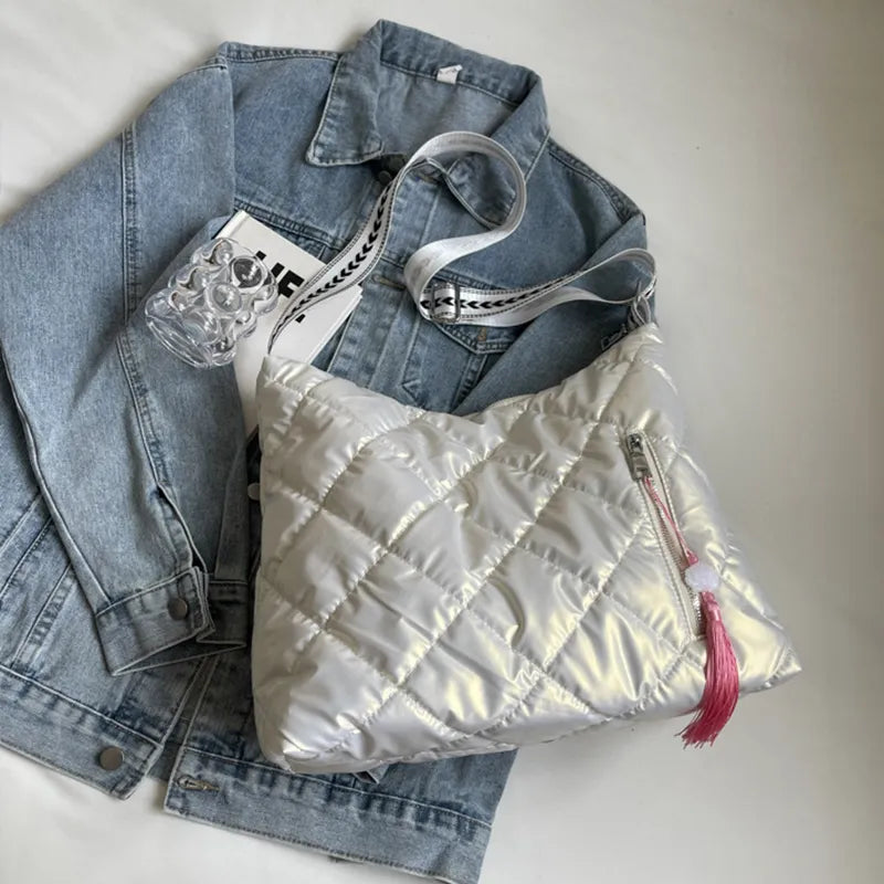 Quilted Nylon Travel Bag - Premium travel-bag from Trendsi - Just $39.99! Shop now at Handbags Specialist Headquarter