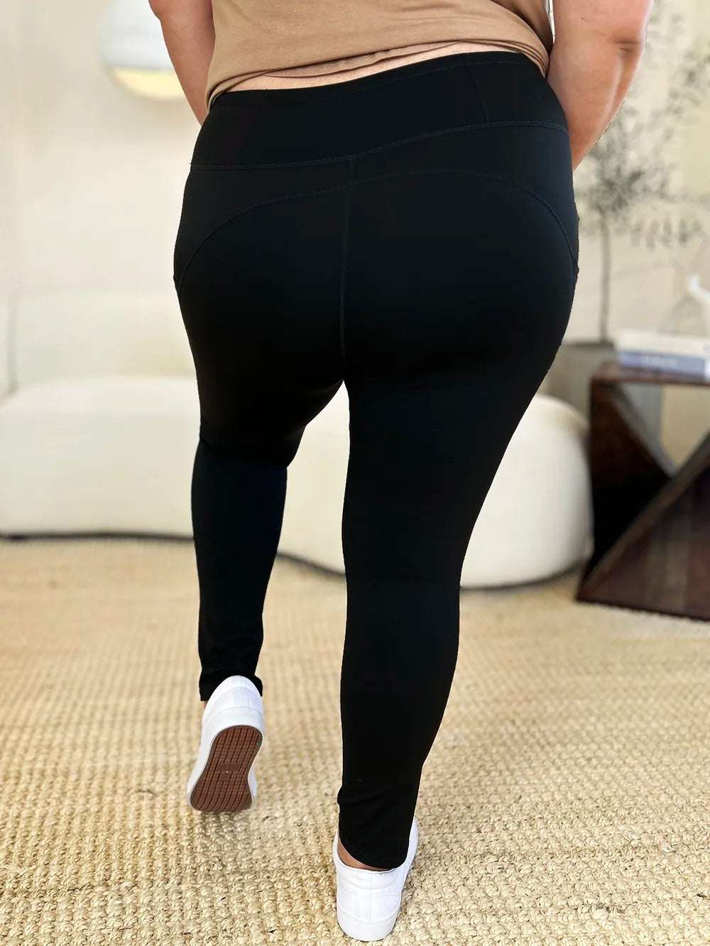 Wide Waistband Sports Leggings - Premium Leggings from Trendsi - Just $24! Shop now at Handbags Specialist Headquarter