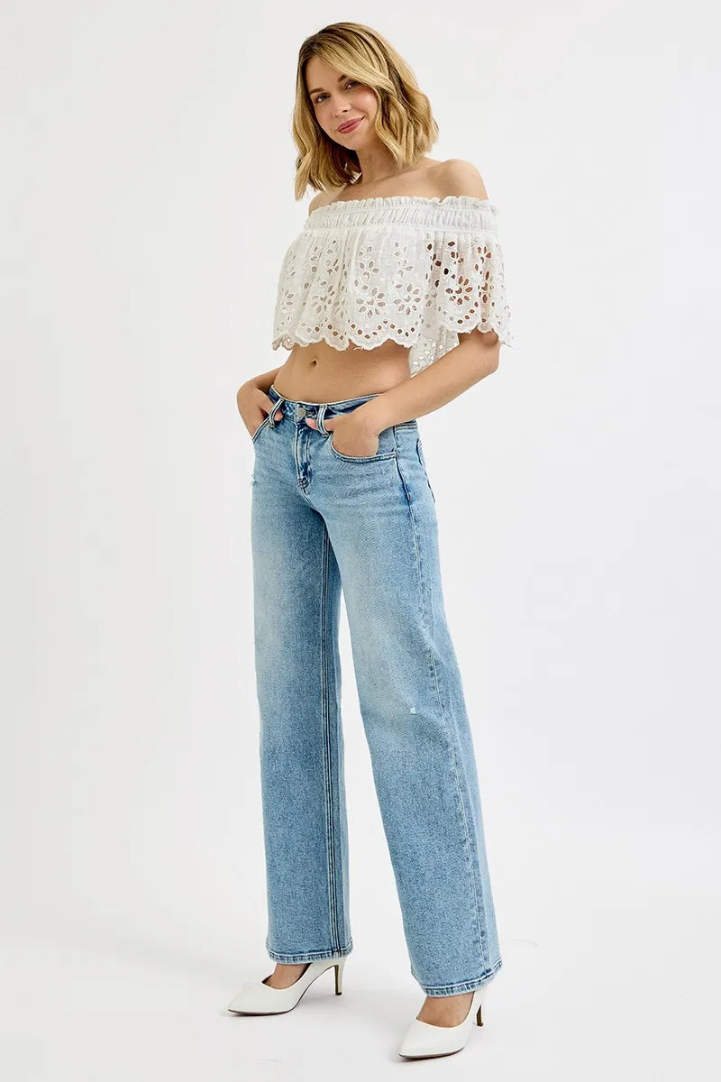 RISEN Full Size Low Rise Ankle Boyfriend Distressed Jeans Plus Size - Premium Women / Jeans & Denim from Trendsi - Just $66.99! Shop now at Handbags Specialist Headquarter