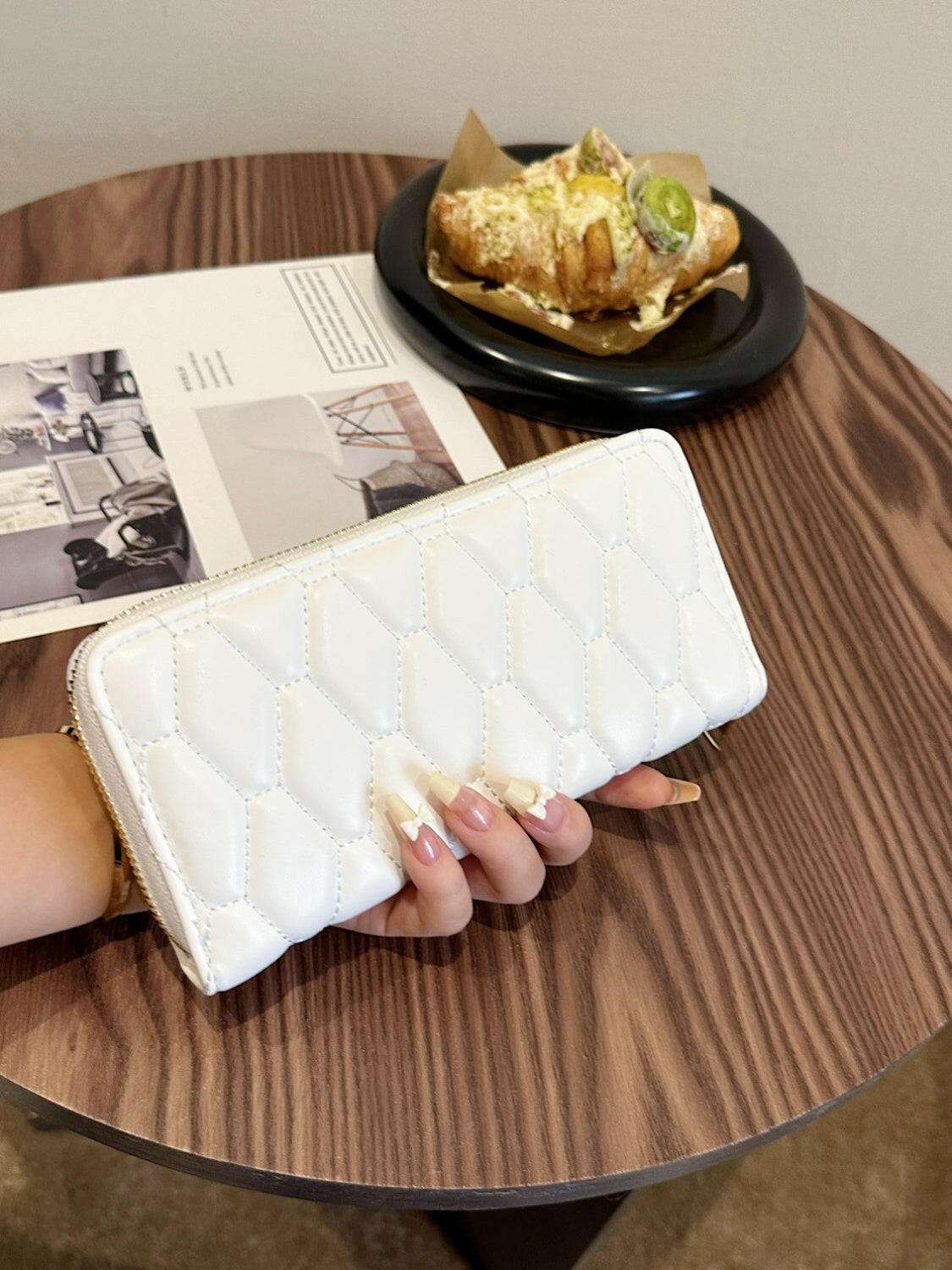 PU Leather Solid Color Wallet - Premium Wallets from Trendsi - Just $15.94! Shop now at Handbags Specialist Headquarter