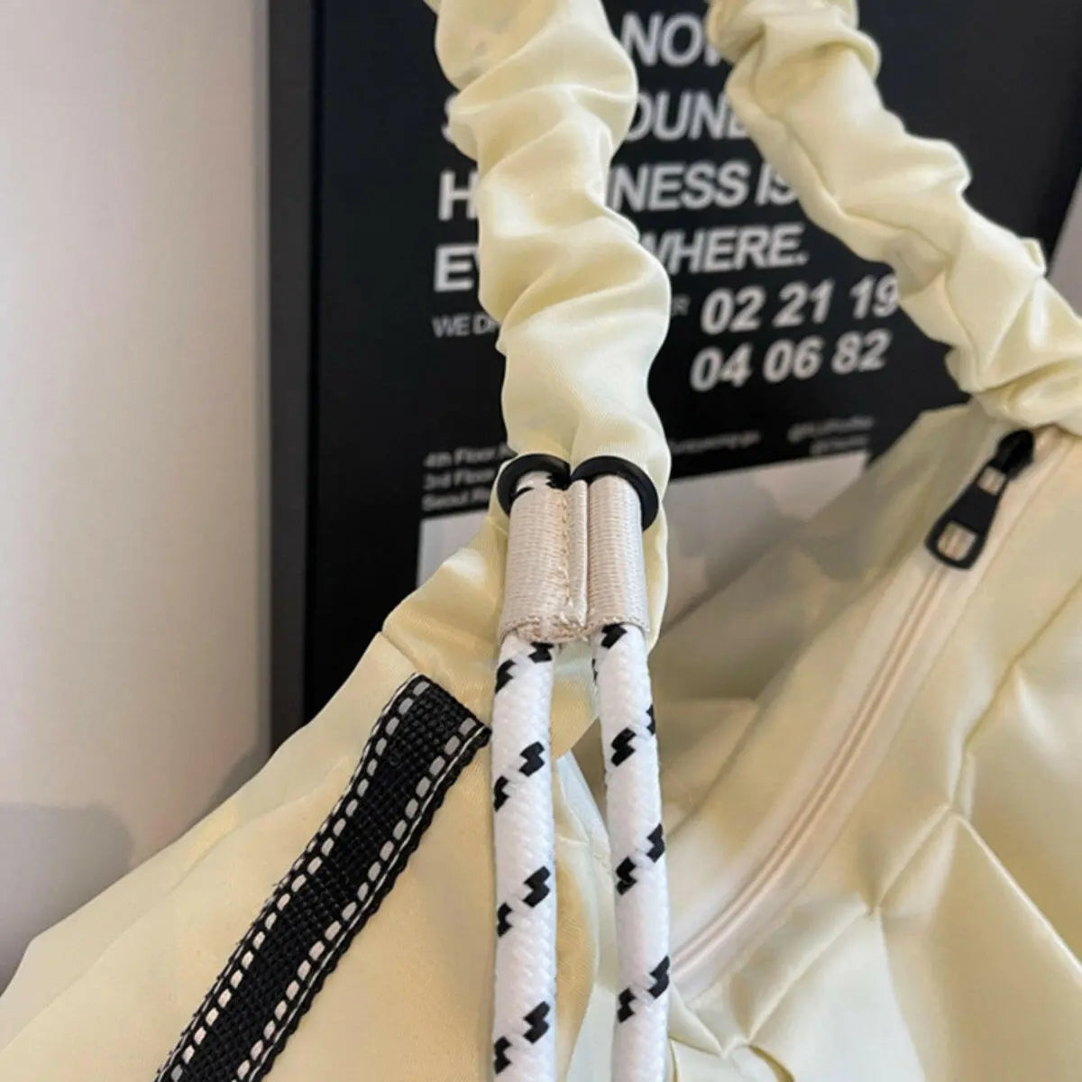 Ruched Large Tote Bag.