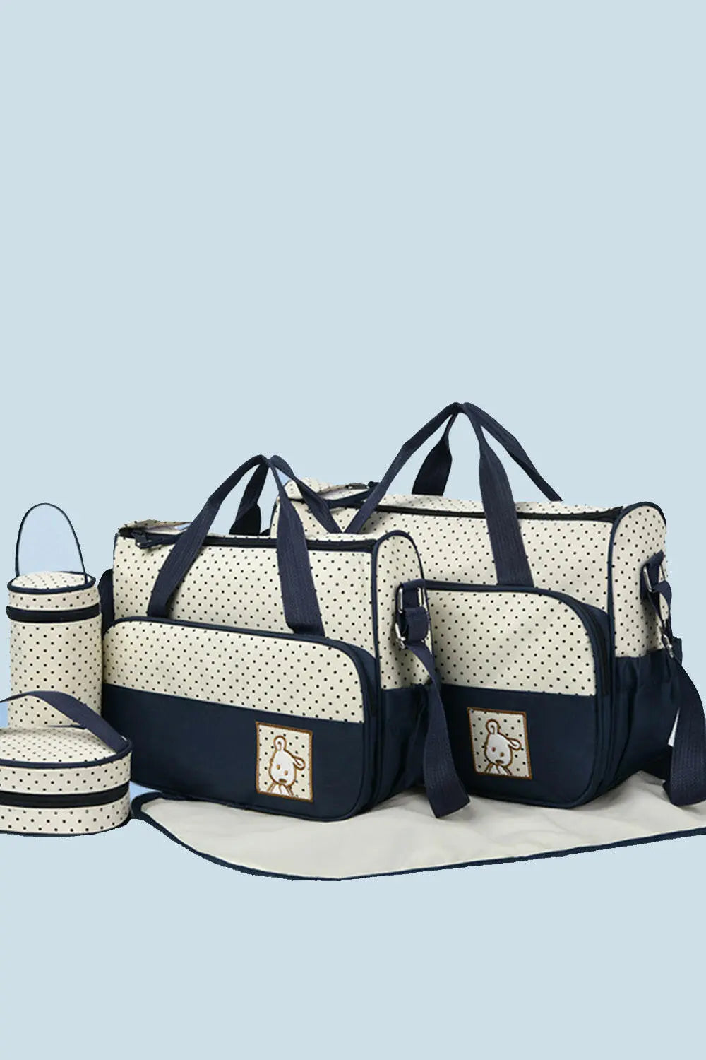 Oxford Cloth Contrast 4 Piece Bag Set.