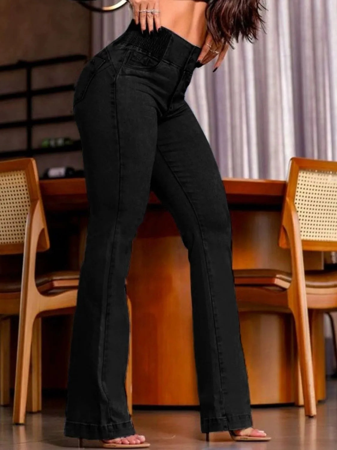 High Rise Bootcut Jeans - Premium Women / Jeans & Denim from Trendsi - Just $41.10! Shop now at Handbags Specialist Headquarter