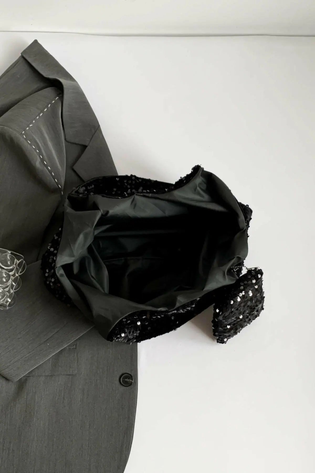 Sequin Polyester Handbag - Premium Tote Bag from Trendsi - Just $19! Shop now at Handbags Specialist Headquarter