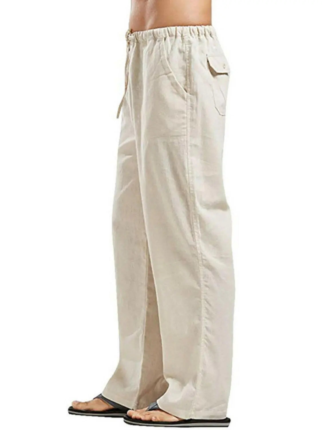 Men's Full Size Drawsting Straight Leg Pants Plus Size.