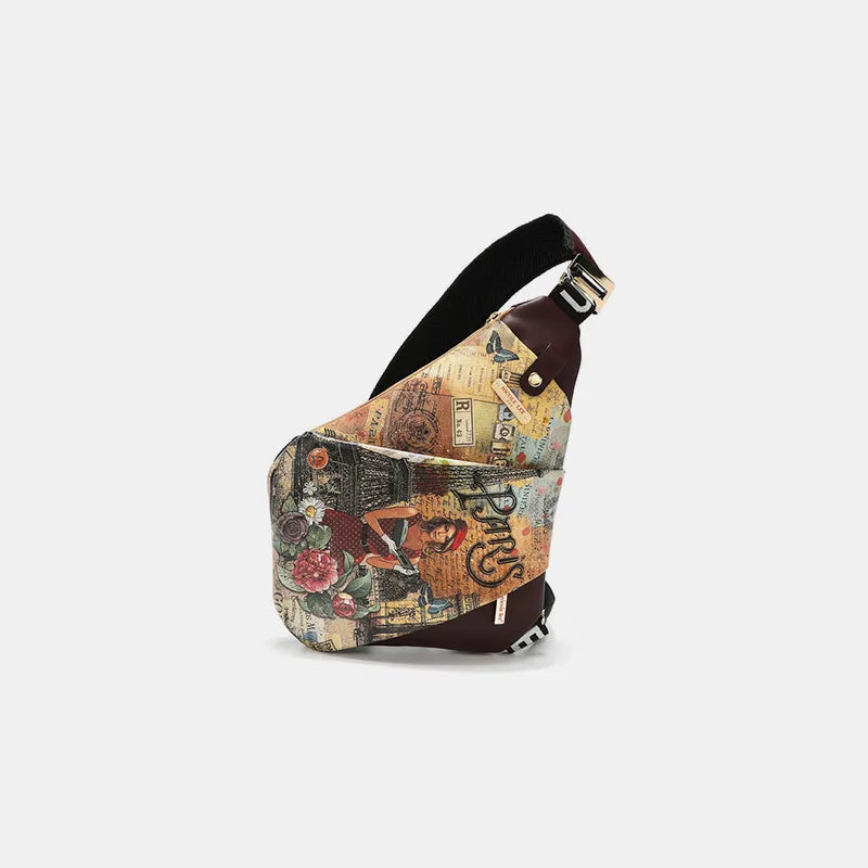 Nicole Lee USA Vegan Leather Leopard & Lip Pattern Crossbody Bag - Premium Wallet from Trendsi - Just $53.99! Shop now at Handbags Specialist Headquarter
