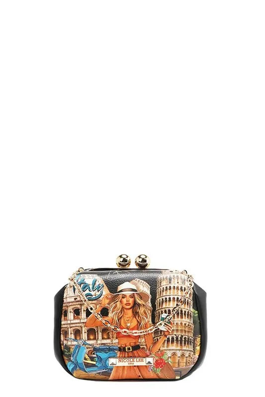 Nicole Lee USA Kiss-Lock Crossbody Mini Bag - Premium Crossbody Bag from Trendsi - Just $41.99! Shop now at Handbags Specialist Headquarter