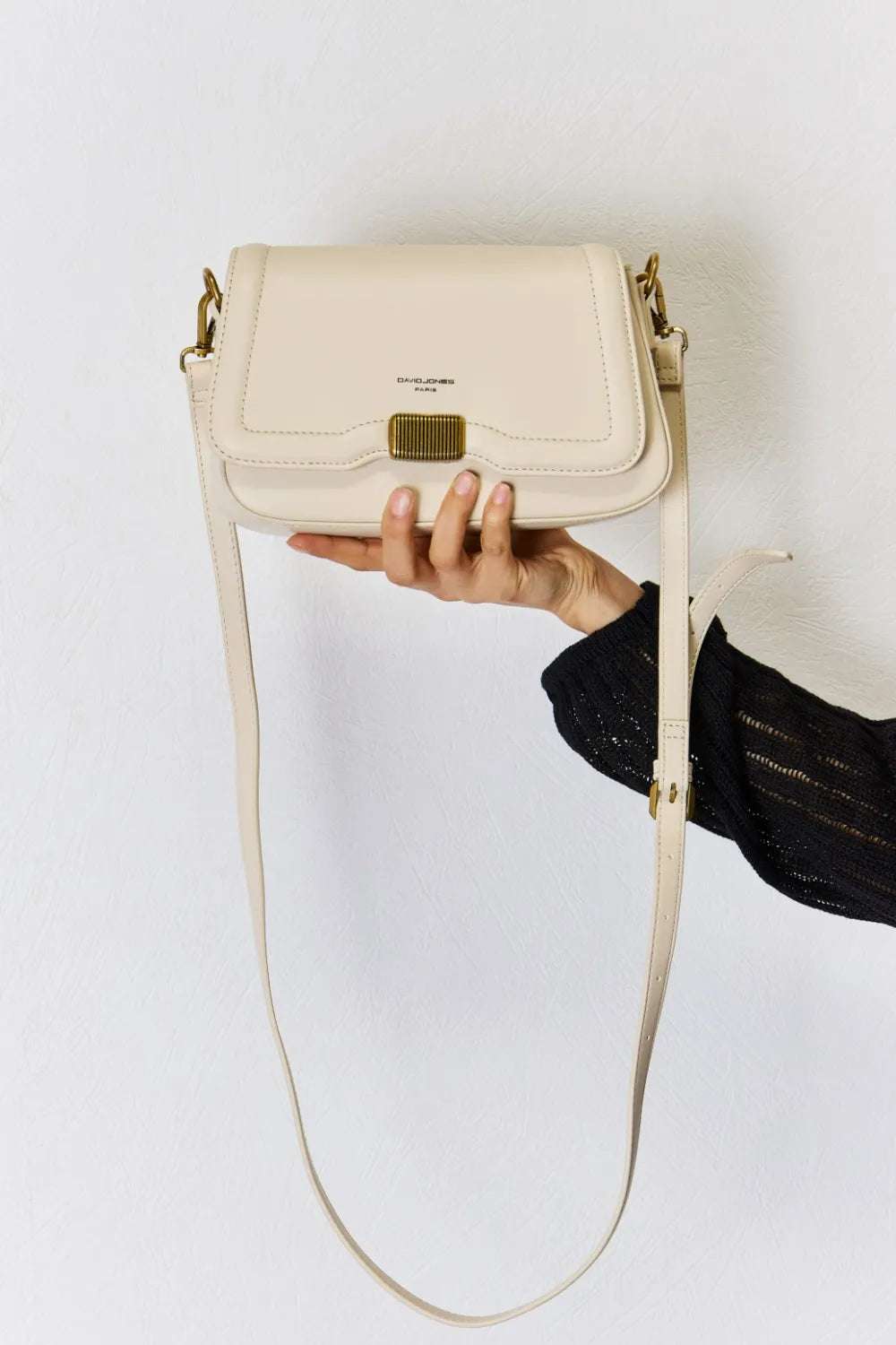 David Jones PU Leather Crossbody Bag - Premium Crossbody Bag from Trendsi - Just $40.99! Shop now at Handbags Specialist Headquarter