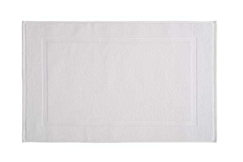 Soft Silver Banded Bath Rug Mat