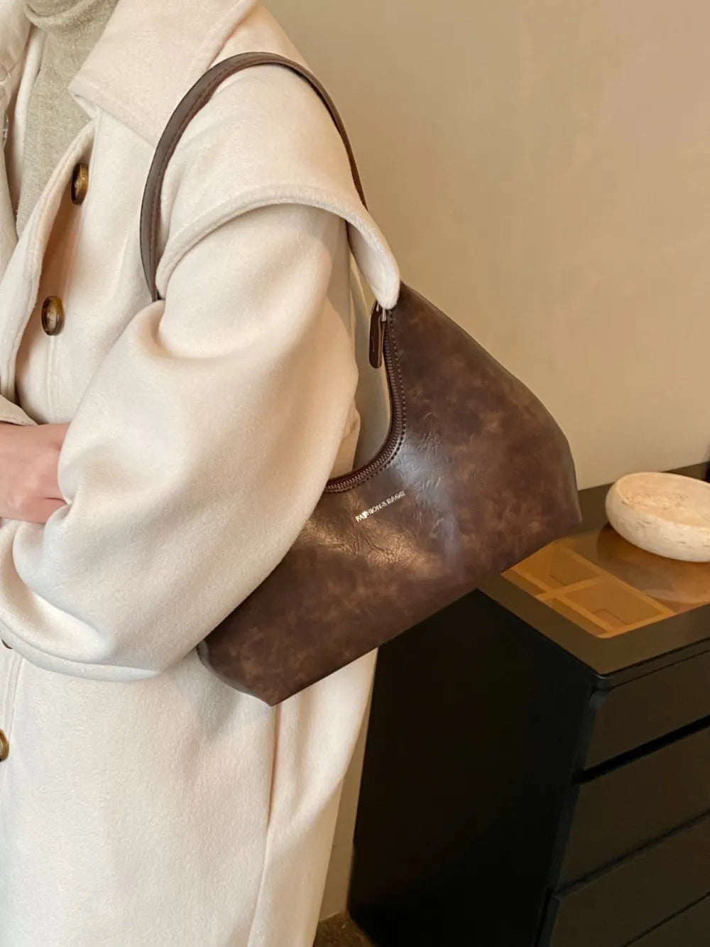 Moon Shape Shoulder Bag - Premium Tote Bag from Trendsi - Just $32.99! Shop now at Handbags Specialist Headquarter