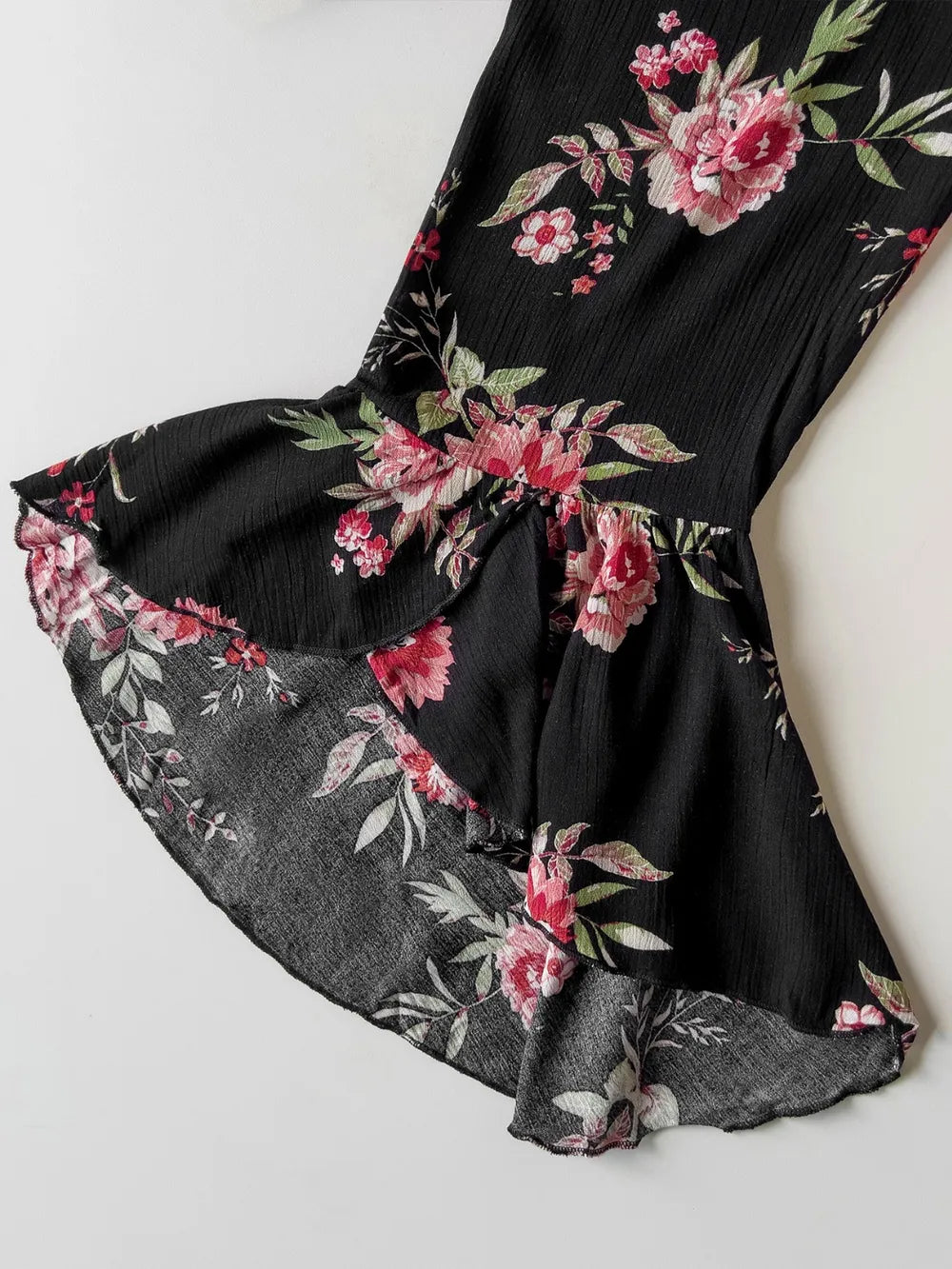 Plus Size Floral Flare Sleeve Dress - Premium Dresses from Trendsi - Just $53.99! Shop now at Handbags Specialist Headquarter