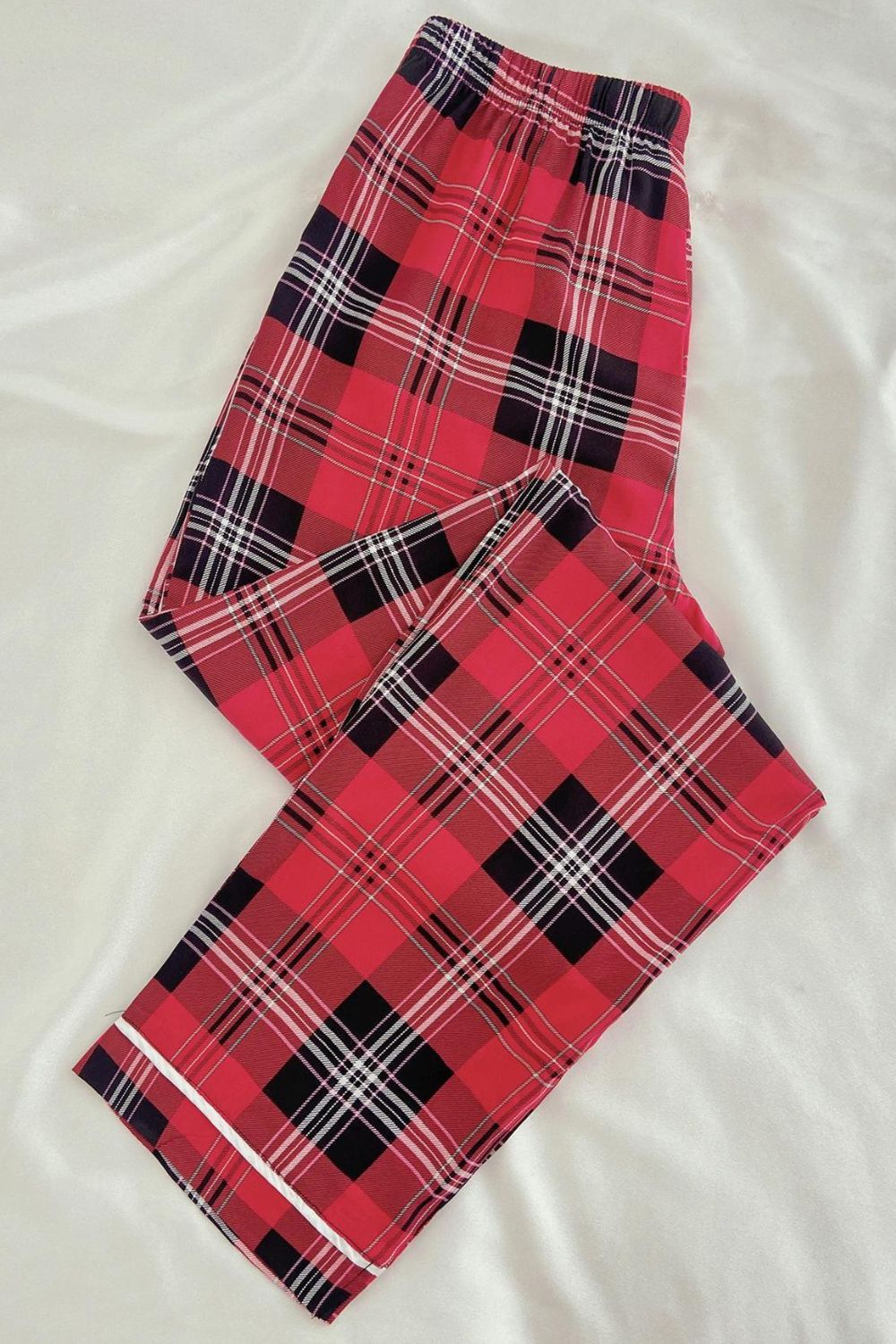 Plaid Tied Loungewear Pants - Premium from Trendsi - Just $29.99! Shop now at Handbags Specialist Headquarter