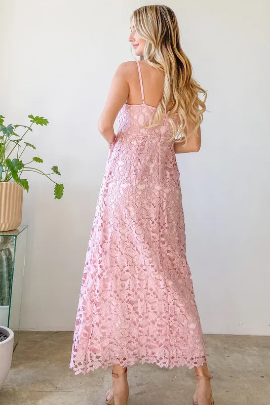 And The Why Lace Maxi Cami Dress - Premium Maxi Dress from Trendsi - Just $56.99! Shop now at Handbags Specialist Headquarter