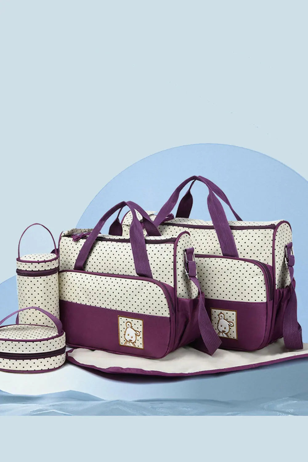 Oxford Cloth Contrast 4 Piece Bag Set.
