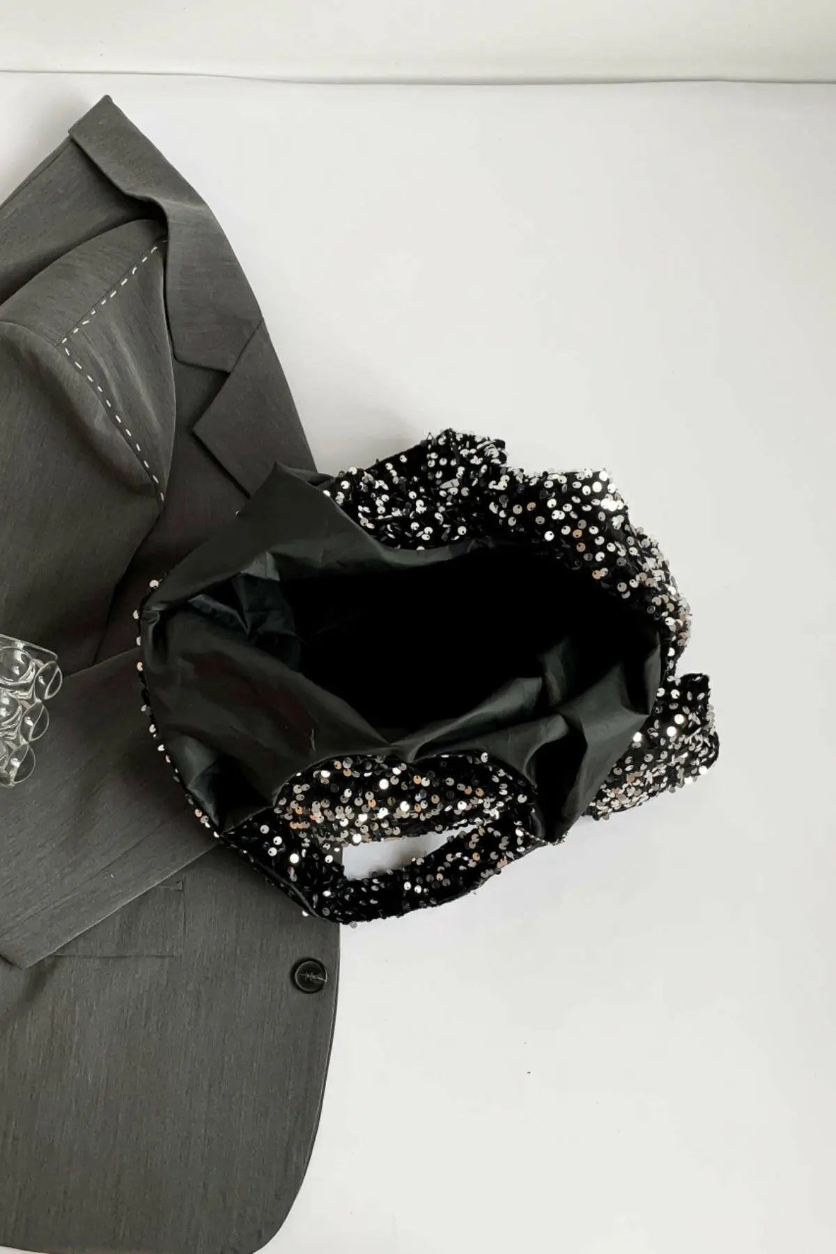 Sequin Polyester Handbag.