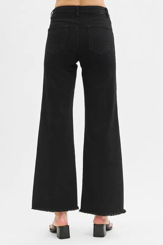 RISEN Full Size Tummy Control High Rise Wide Jeans Plus Size - Premium Women / Jeans & Denim from Trendsi - Just $58.99! Shop now at Handbags Specialist Headquarter