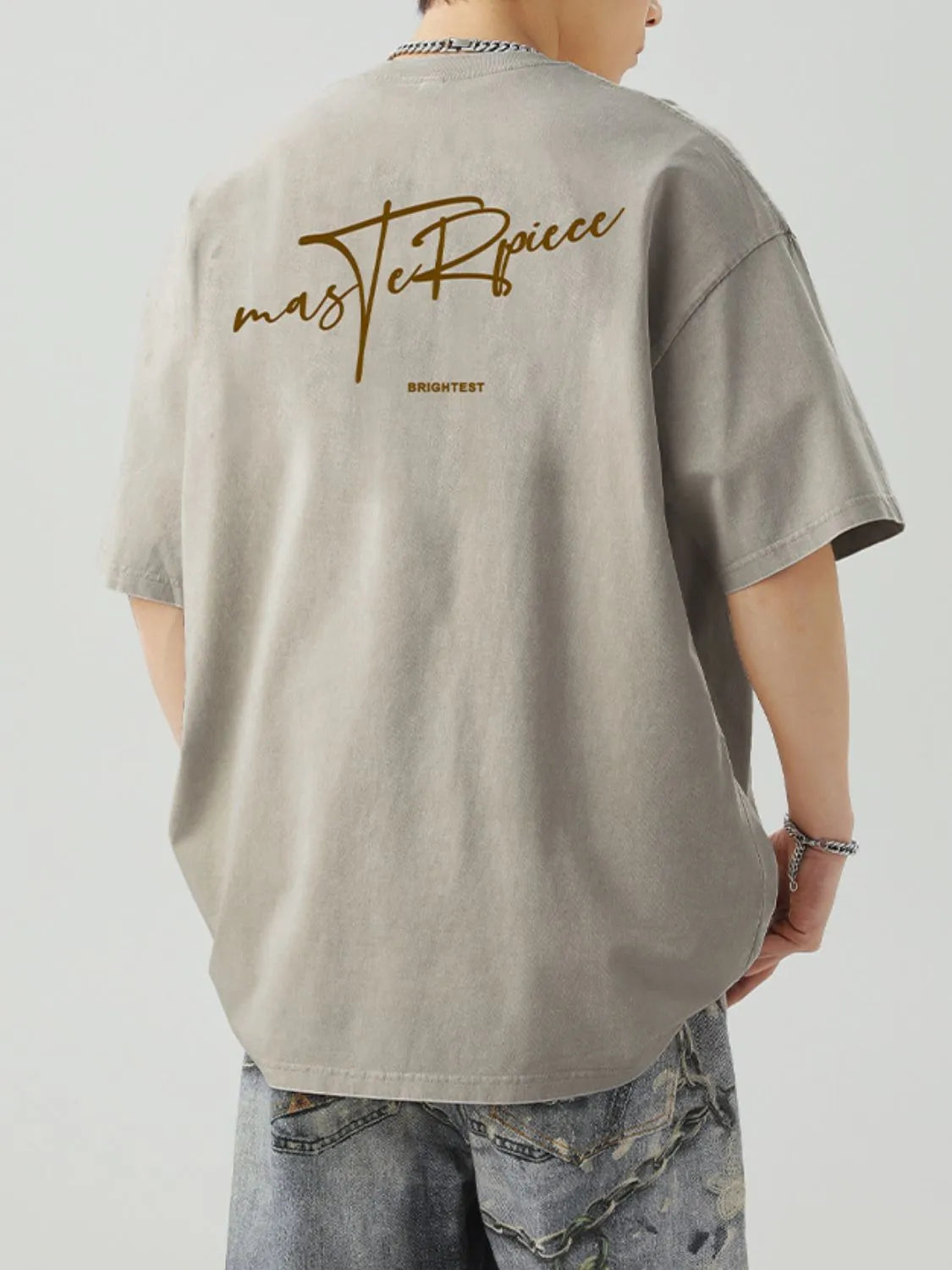 Men's Plus Size Round Neck Letter Graphic T-Shirt - Premium Men's T-Shirt from Trendsi - Just $27.99! Shop now at Handbags Specialist Headquarter