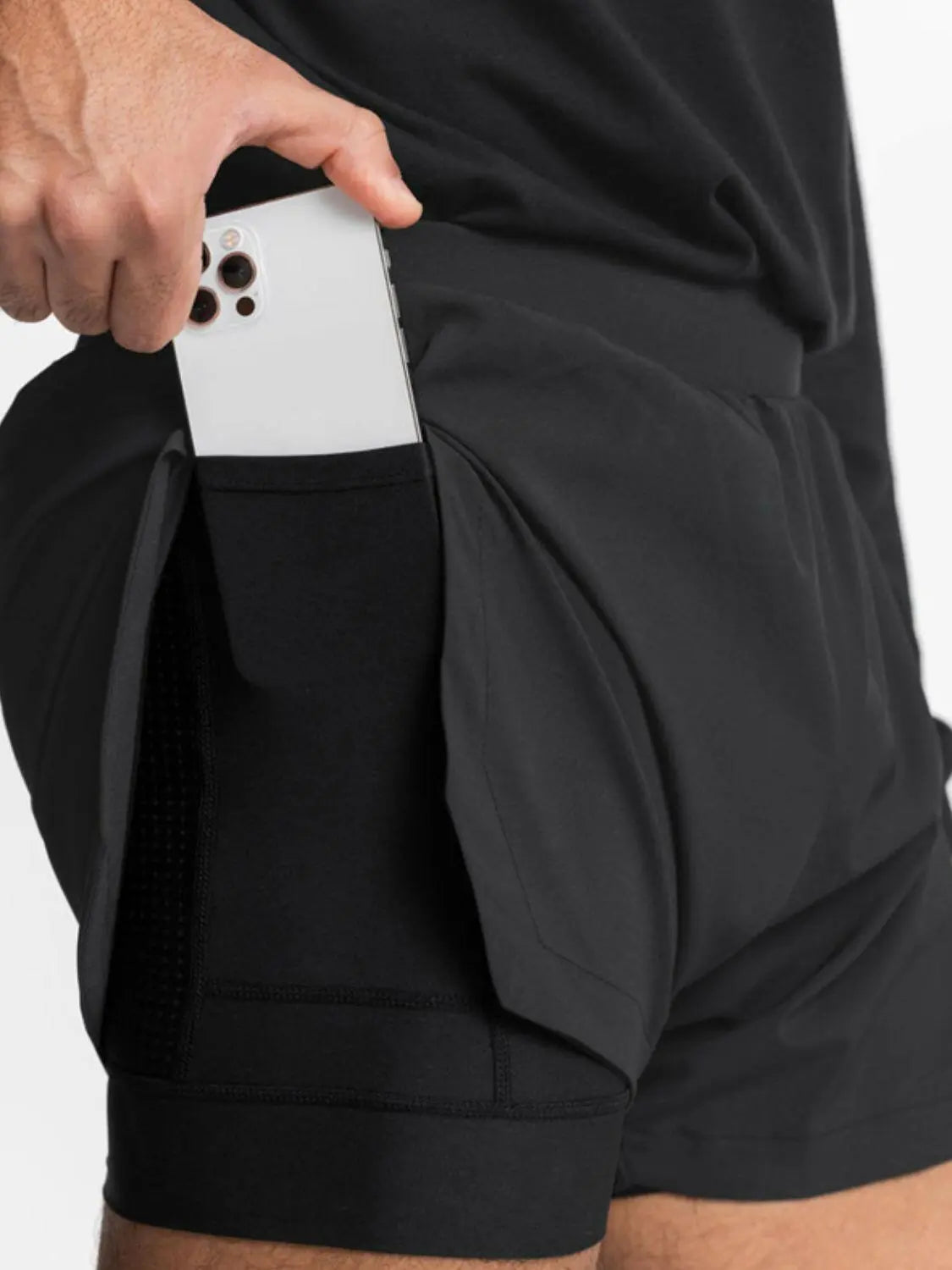 Men's Full Size Elastic Waist Active Shorts Plus Size.