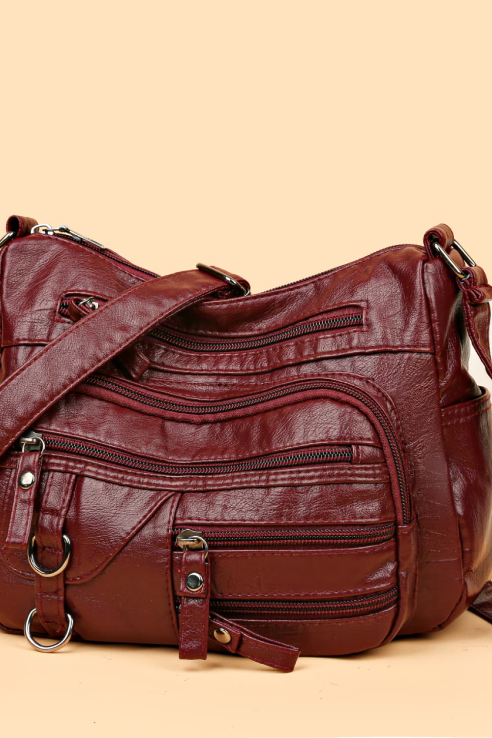 Stylish Multi-Pocket PU Leather Crossbody Bag - Premium Handbags from Trendsi - Just $26.99! Shop now at Handbags Specialist Headquarter