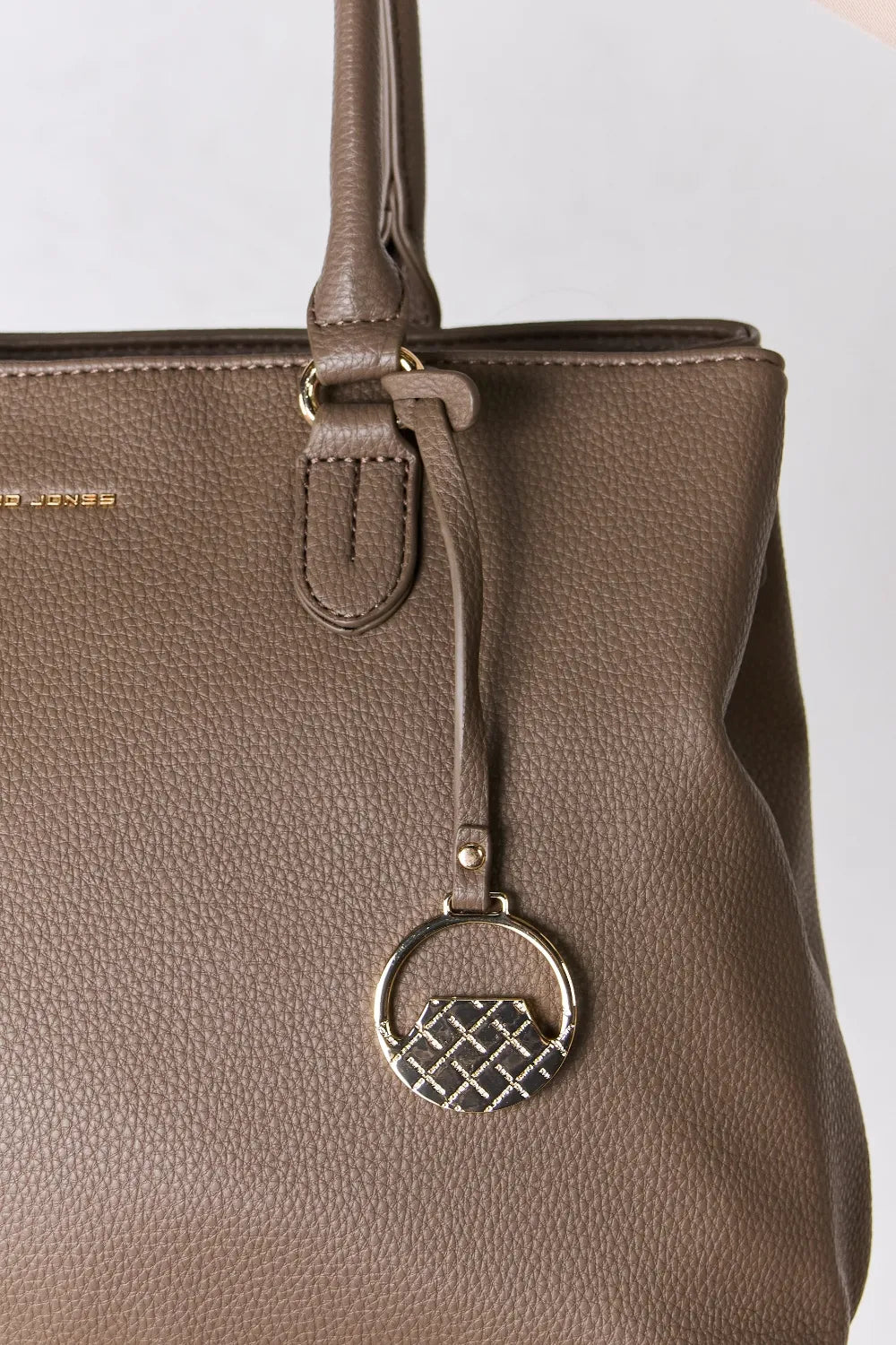 David Jones Structured Leather Handbag - Premium handbags from Trendsi - Just $54.99! Shop now at Handbags Specialist Headquarter