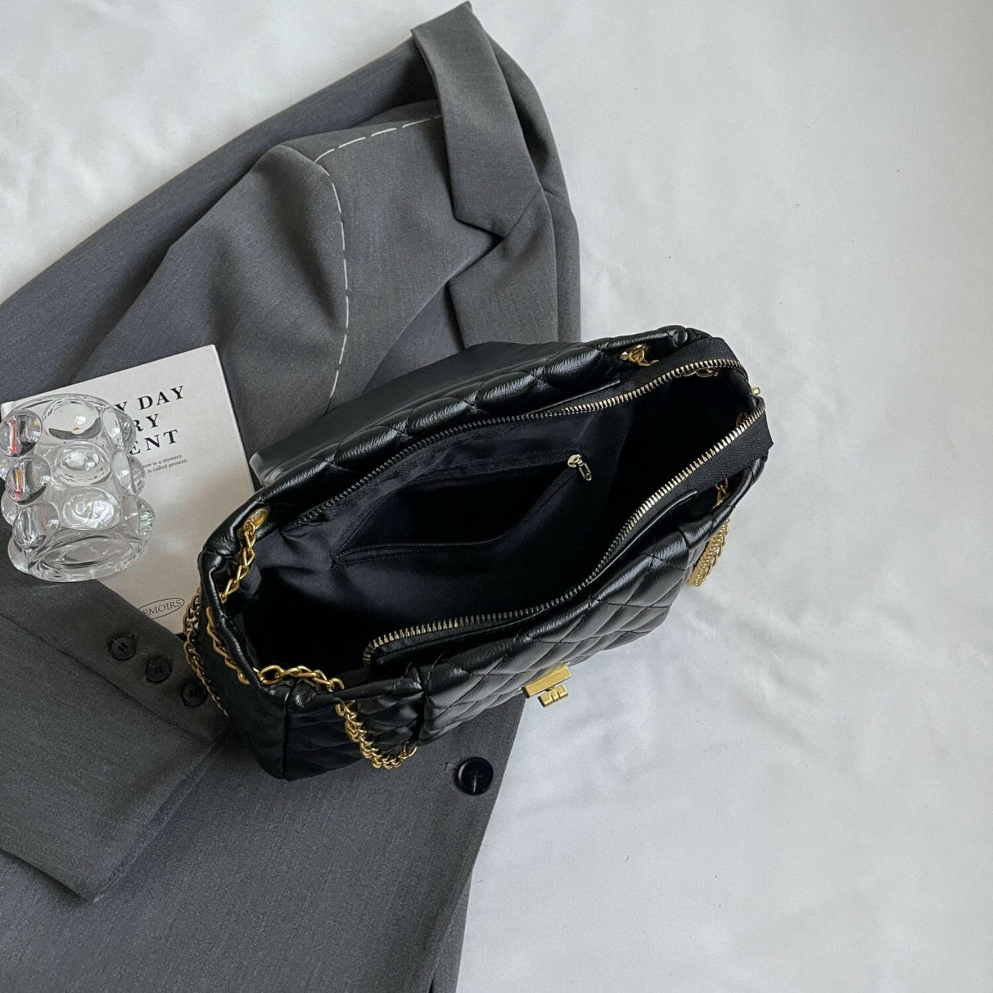 PU Leather Shoulder Bag.