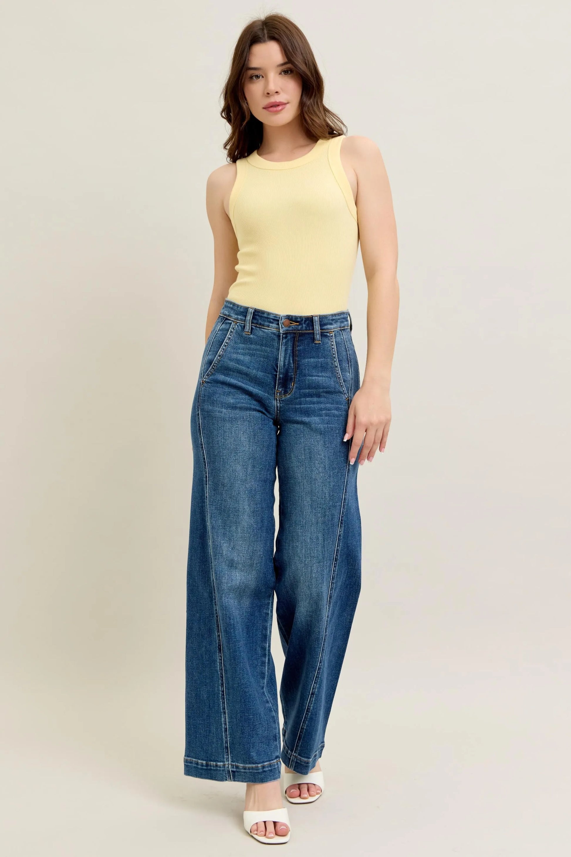 Judy Blue Full Size High Waist Wide Leg Jeans Plus Size - Premium Women / Jeans & Denim from Trendsi - Just $71.99! Shop now at Handbags Specialist Headquarter