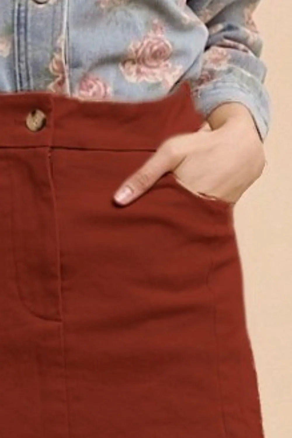 Annie Wear Comfort Stretch Cotton Slit Detailed Mini Skirt - Premium Skirts from Trendsi - Just $26.99! Shop now at Handbags Specialist Headquarter