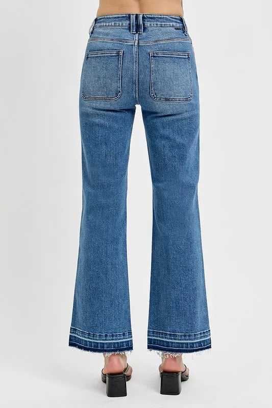 RISEN Full Size Raw Hem Ankle Bootcut Jeans Plus Size - Premium Women / Jeans & Denim from Trendsi - Just $54.99! Shop now at Handbags Specialist Headquarter