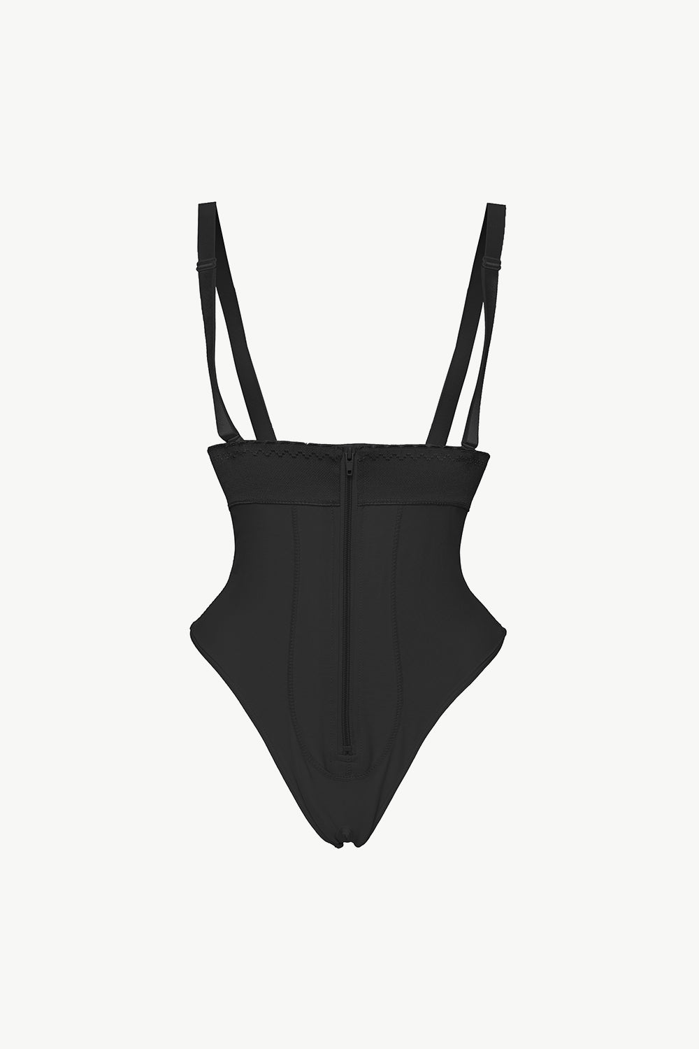 Full Size Adjustable Strap Zip-Up Shaping Bodysuit - Premium Bottoms from Trendsi - Just $36.99! Shop now at Handbags Specialist Headquarter