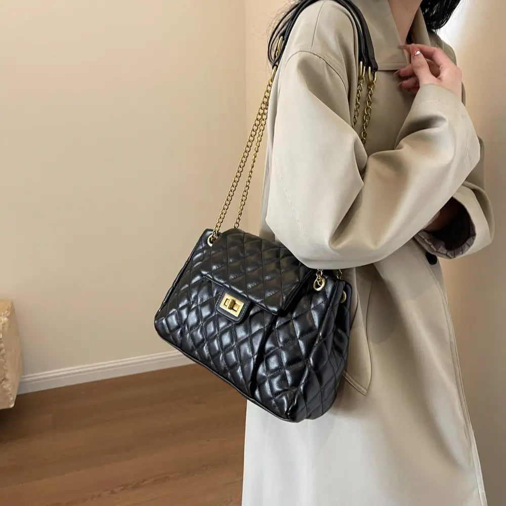 PU Leather Shoulder Bag - Premium handbags from Trendsi - Just $40.99! Shop now at Handbags Specialist Headquarter