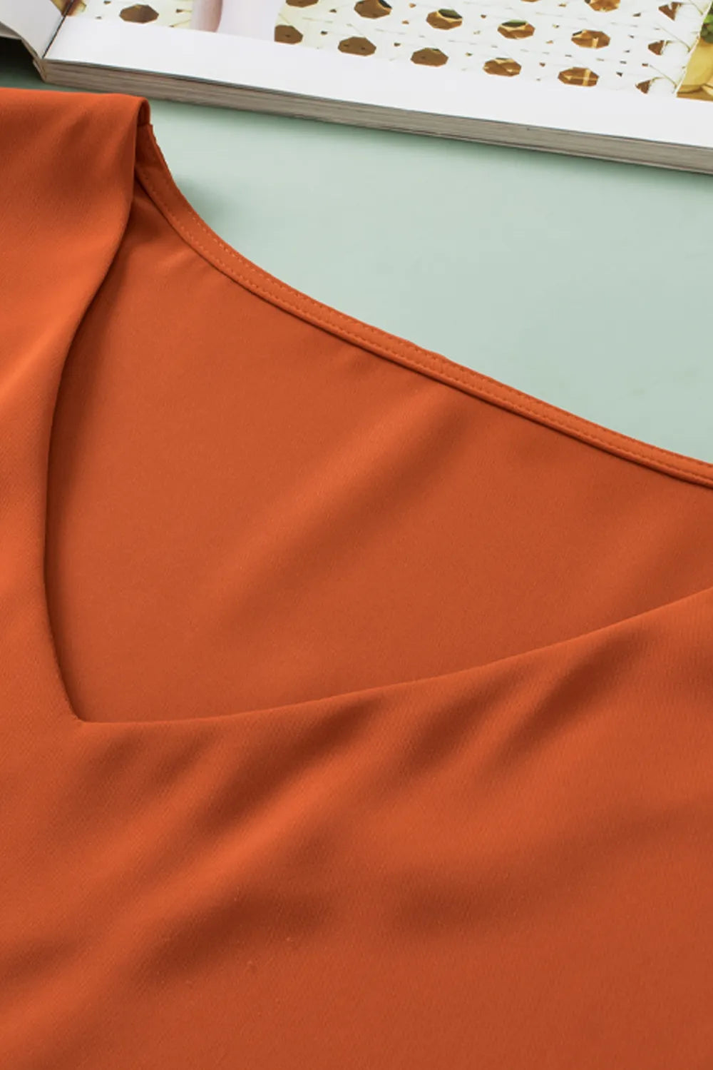 Plus Size V-Neck Petal Sleeve Blouse - Premium Plus Size Shirts from Trendsi - Just $22! Shop now at Handbags Specialist Headquarter