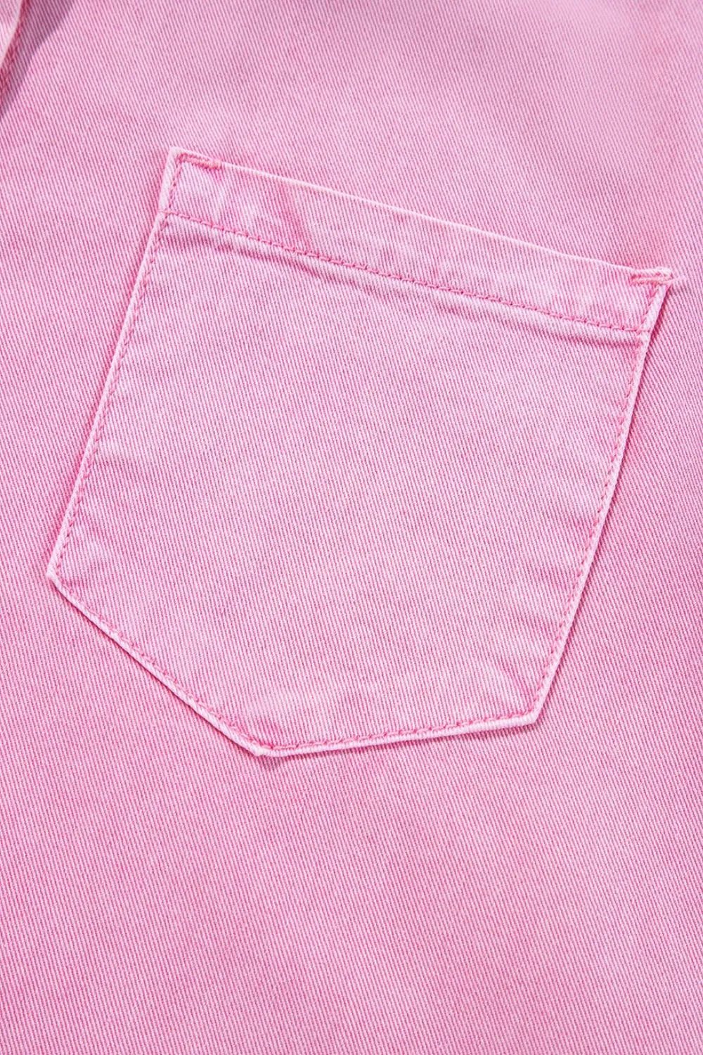 Button Down Short Sleeve Denim Dress - Premium Women / Jeans & Denim from Trendsi - Just $55.46! Shop now at Handbags Specialist Headquarter