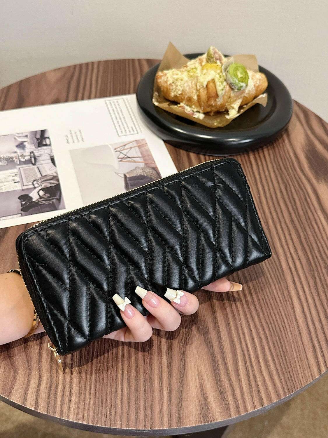 PU Leather Solid Color Wallet - Premium Wallets from Trendsi - Just $15.94! Shop now at Handbags Specialist Headquarter